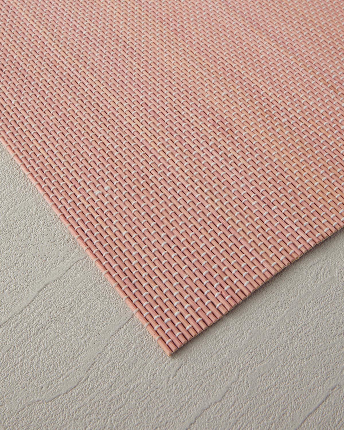Professional Grade Bamboo Placemat Set   Two Piece   Powder Pink