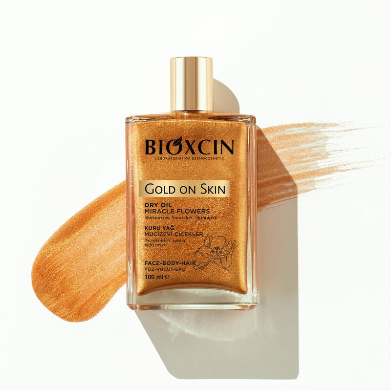 Gold Glow Shimmer Dry Oil for Face & Body, 100ml - TryAladdin