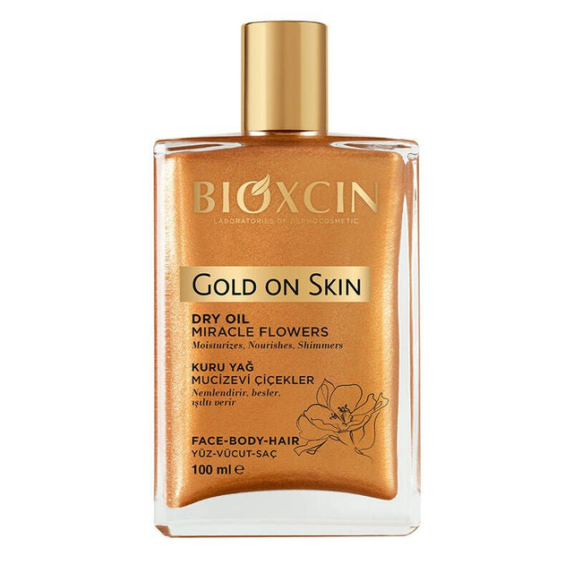 Gold Glow Shimmer Dry Oil for Face & Body, 100ml - TryAladdin