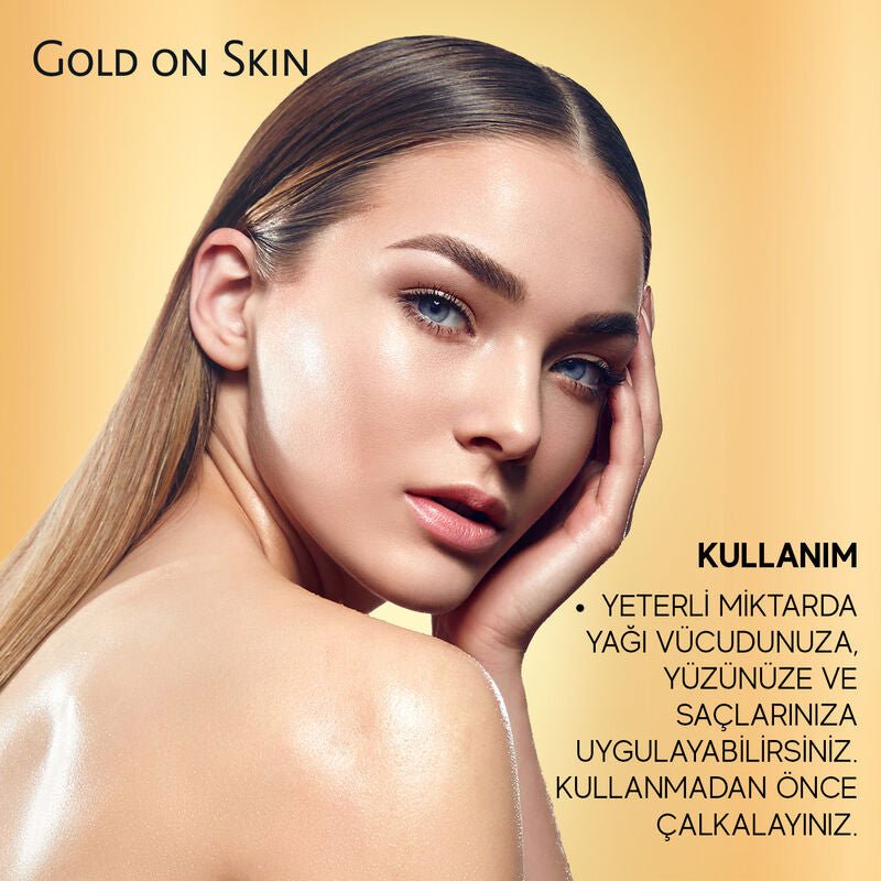 Gold Glow Shimmer Dry Oil for Face & Body, 100ml - TryAladdin
