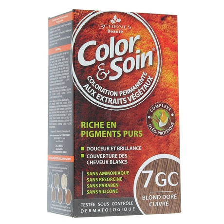 Golden Copper Blonde Permanent Hair Color Dye - 7GC Shade - TryAladdin