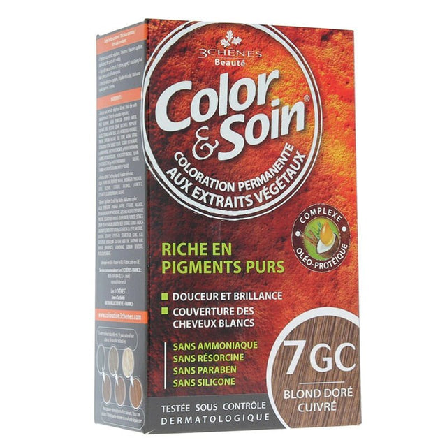 Golden Copper Blonde Permanent Hair Color Dye - 7GC Shade - TryAladdin