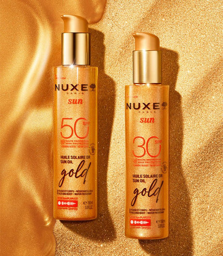 Golden Shimmer Bronzing Sun Protective Oil SPF30 for Face & Body - TryAladdin