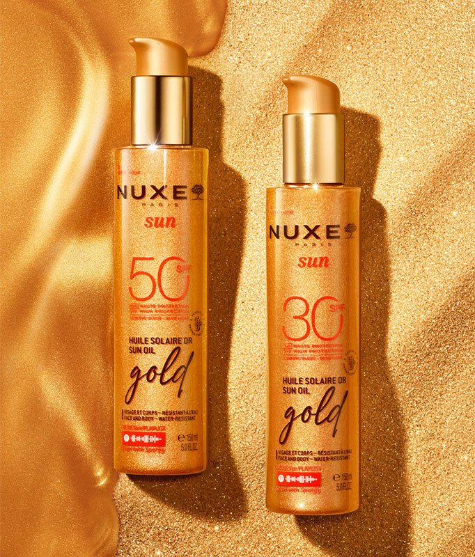 Golden Shimmer Sun Protection Oil - SPF50 Broad Spectrum Anti - Aging - TryAladdin