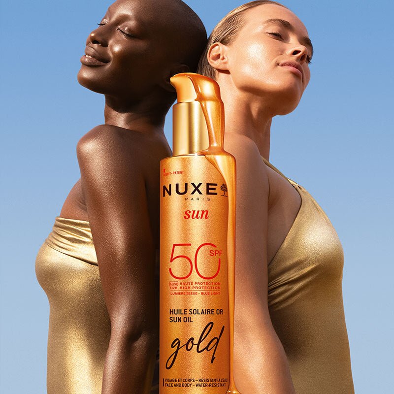Golden Shimmer Sun Protection Oil - SPF50 Broad Spectrum Anti - Aging - TryAladdin