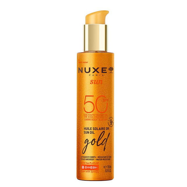 Golden Shimmer Sun Protection Oil - SPF50 Broad Spectrum Anti - Aging - TryAladdin