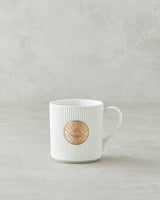 Elegant New Bone China Festive Design Mug   White Gold