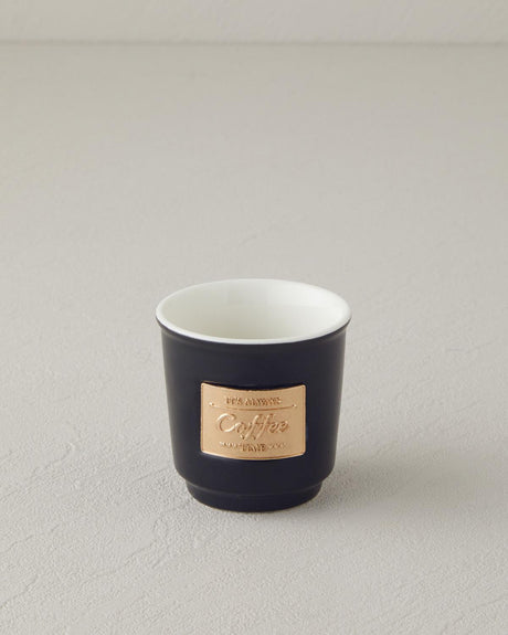Premium New Bone China Espresso Cup Black Gold