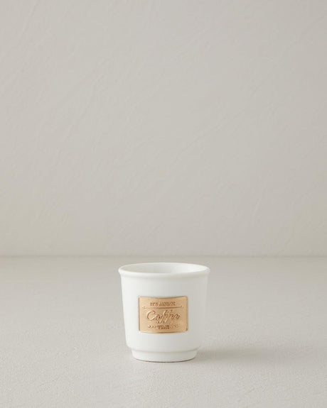 Professional Grade New Bone China White Gold Espresso Cup
