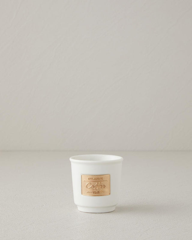 Professional Grade New Bone China White Gold Espresso Cup