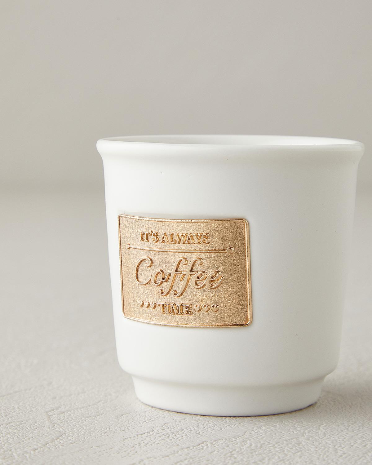 Professional Grade New Bone China White Gold Espresso Cup