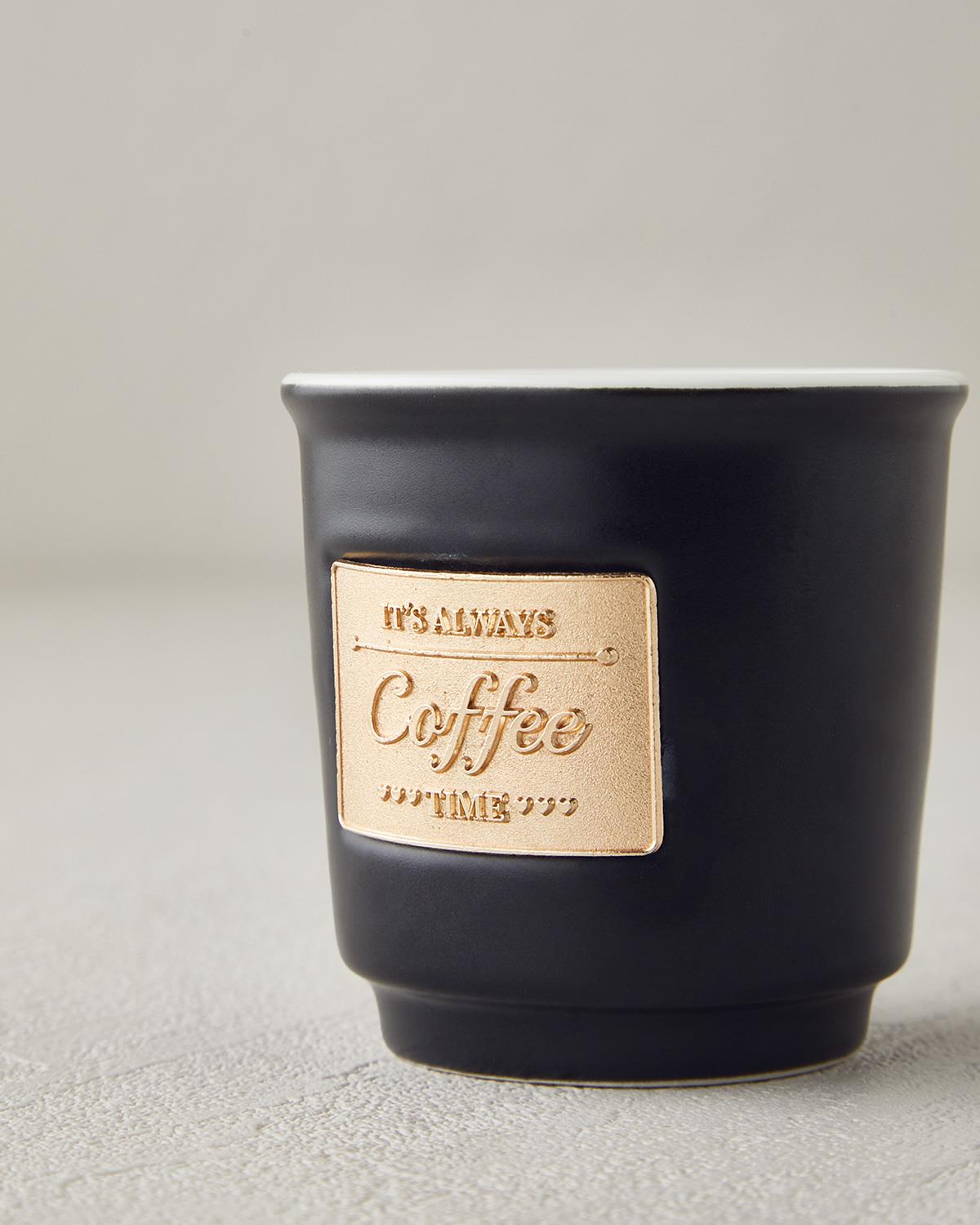 Premium New Bone China Espresso Cup Black Gold