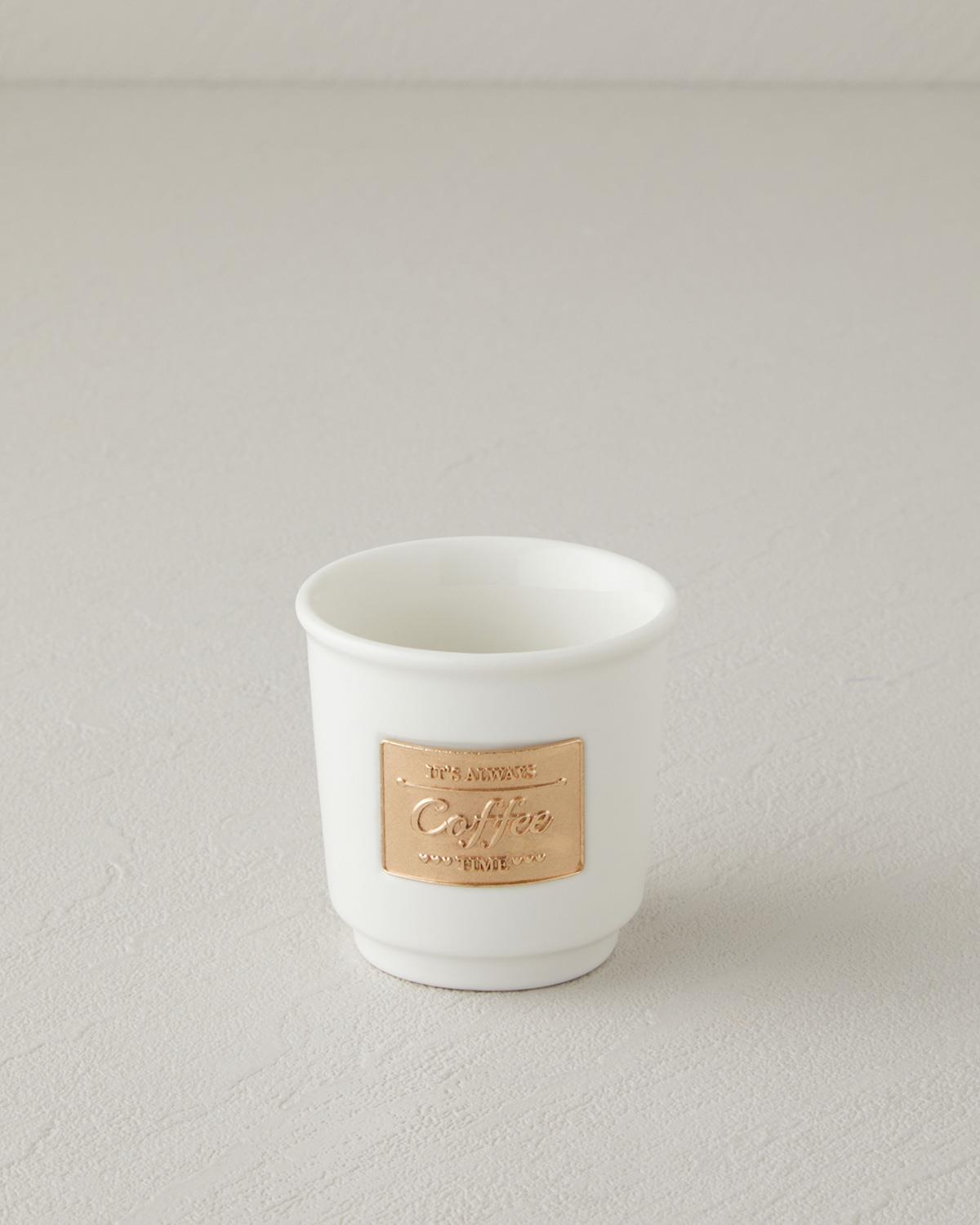 Professional Grade New Bone China White Gold Espresso Cup