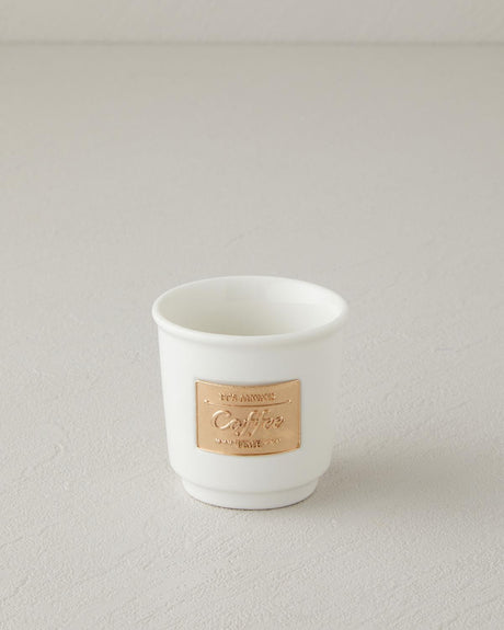 Professional Grade New Bone China White Gold Espresso Cup