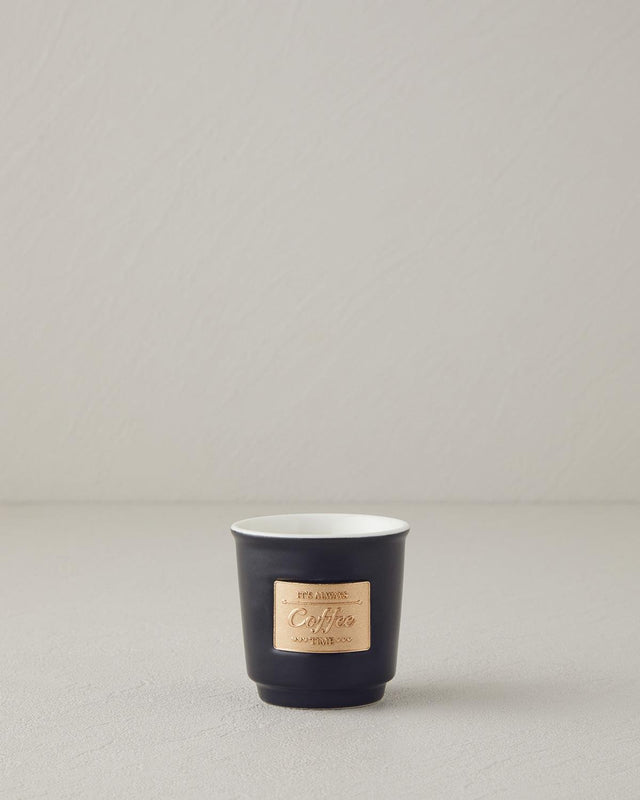 Premium New Bone China Espresso Cup Black Gold