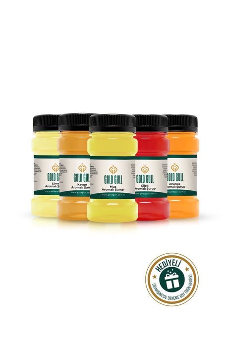 Gourmet Coffee & Beverage Syrup Variety Pack - Lime, Melon, Banana, Strawberry, Pineapple - 5 x 80ml - TryAladdin