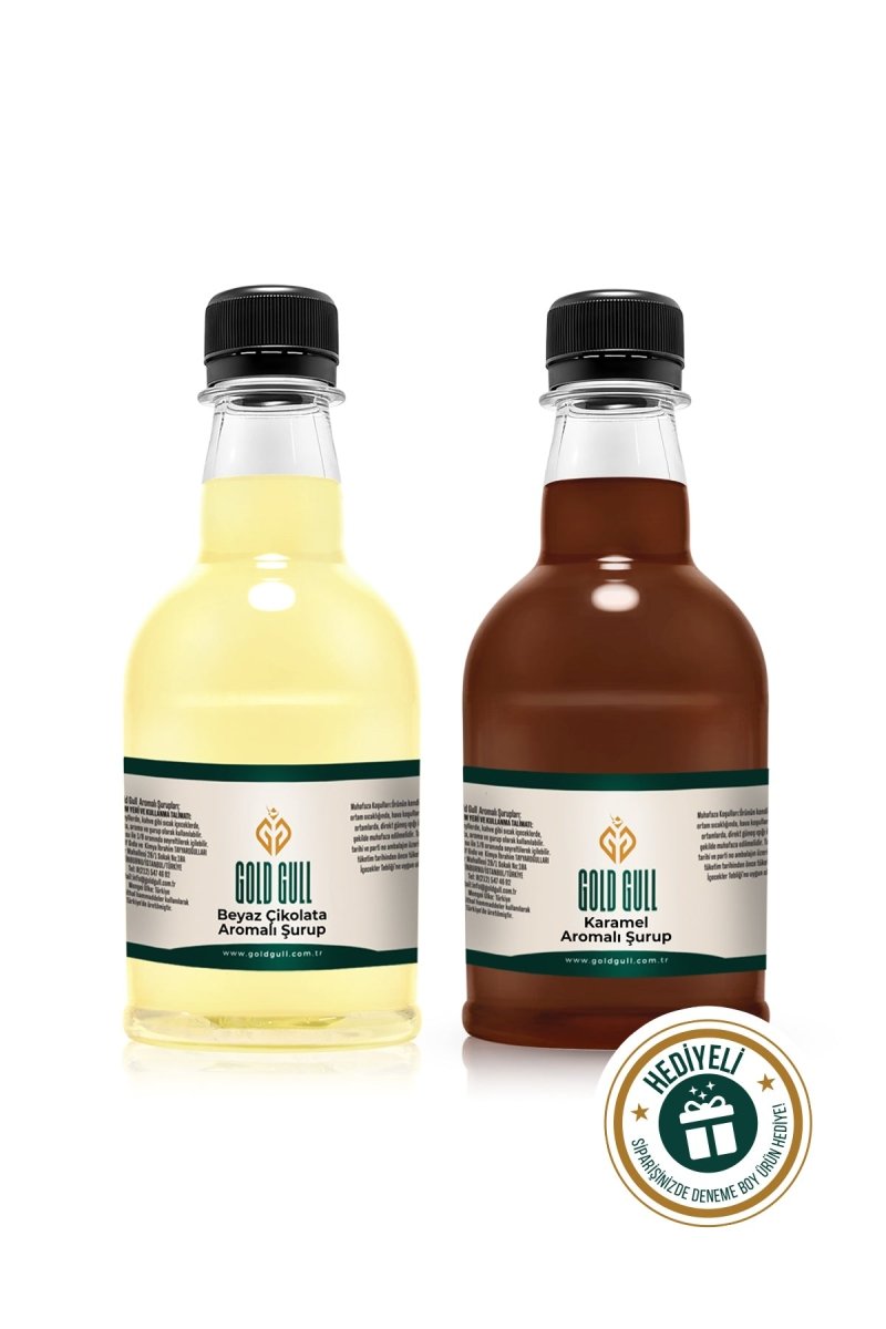 美味白巧克力焦糖咖啡与水果糖浆 - 2 x 300毫升