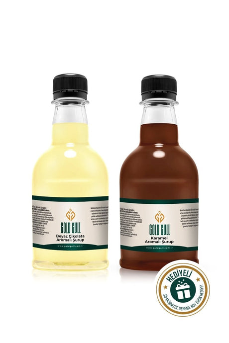 Gourmet White Chocolate Caramel Coffee & Fruit Syrup - 2 x 300ml - TryAladdin