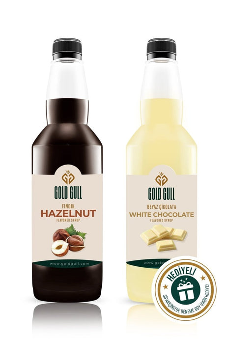 Gourmet White Chocolate Hazelnut Syrup - 2 x 700ml - TryAladdin