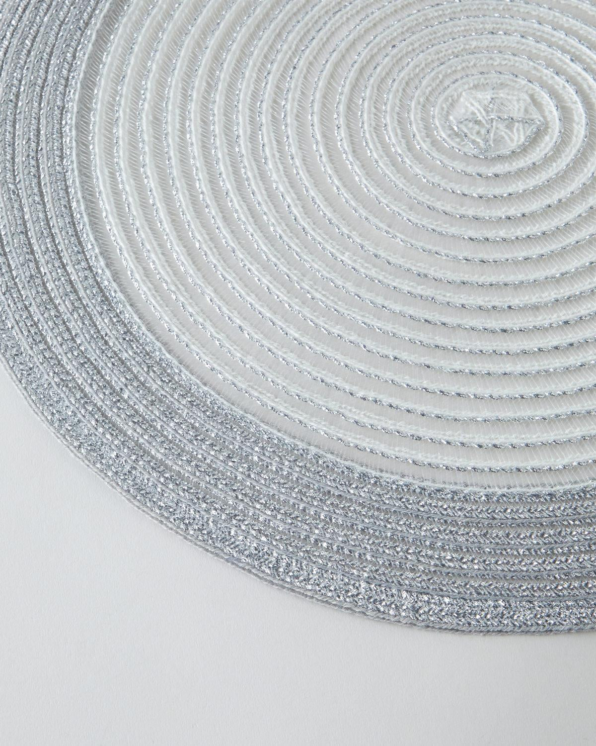 Professional Grade Silver Polypropylene Placemat Set of 2