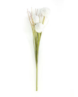 Professional White Artificial Grass Bush Stem Decoration