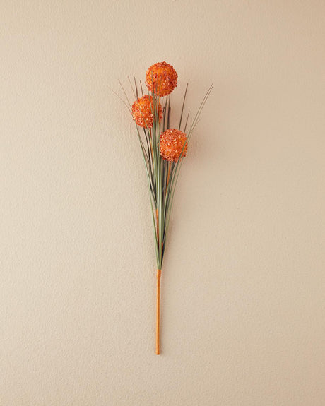 Professional Grade Faux Coffee Brown Single Stem Grass Bush
