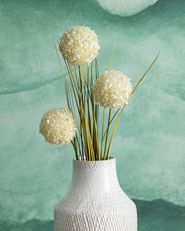 Professional Artificial Cream Grass Bush Single Stem
