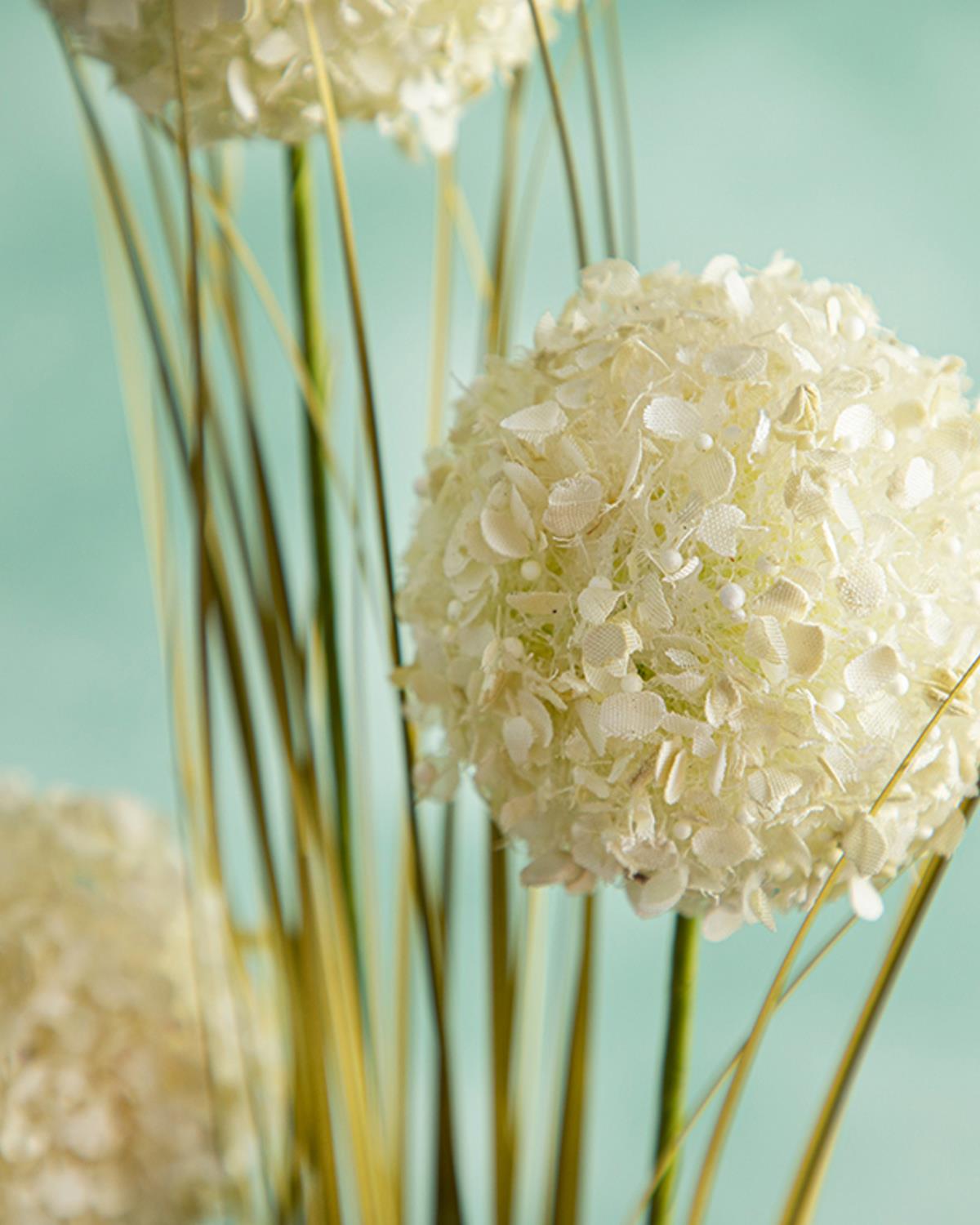 Professional Artificial Cream Grass Bush Single Stem