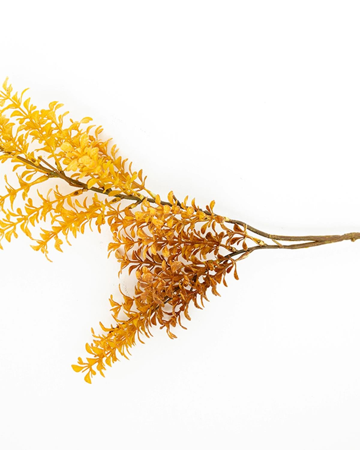 Premium Yellow Artificial Grass Spray Single Stem Decoration