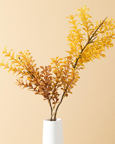 Premium Yellow Artificial Grass Spray Single Stem Decoration