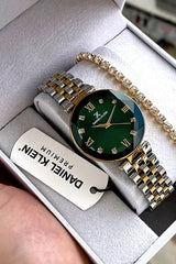 Green Dial Women's Watch & Bracelet Gift Set - TryAladdin