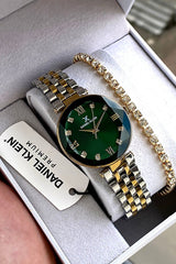 Green Dial Women's Watch & Bracelet Gift Set - TryAladdin