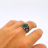 Green Emerald Ring Men