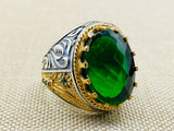 Green Emerald Stone Ring for Men