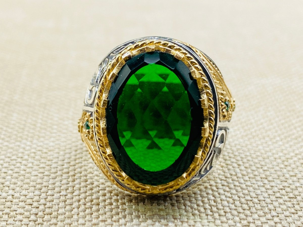 Green Emerald Stone Ring for Men