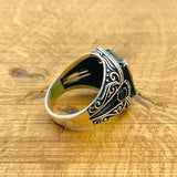 Green Stone Silver Ring