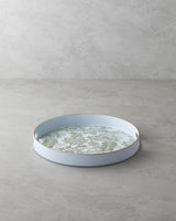 Durable-Polypropylene-Serving-Tray-White-Green-Decorative