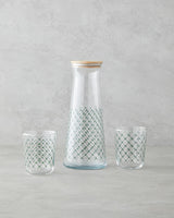 Premium Greentide Green Glass 3 Piece Water Serving Set