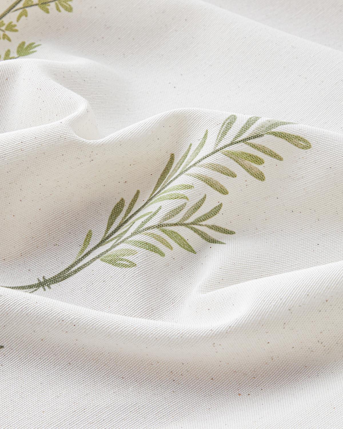 Premium-Cotton-Polyester-Blend-Dining-Tablecloth-White-Green