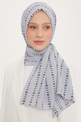 Grey Cut Line Detail Shawl - Breathable Viscose Blend - TryAladdin