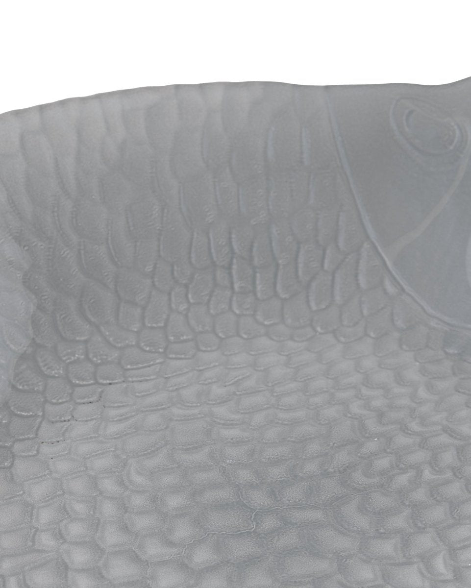 Grey Glass Serving Plate - Modern Elongated Design - TryAladdin