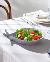 Grey Glass Serving Plate - Modern Elongated Design - TryAladdin