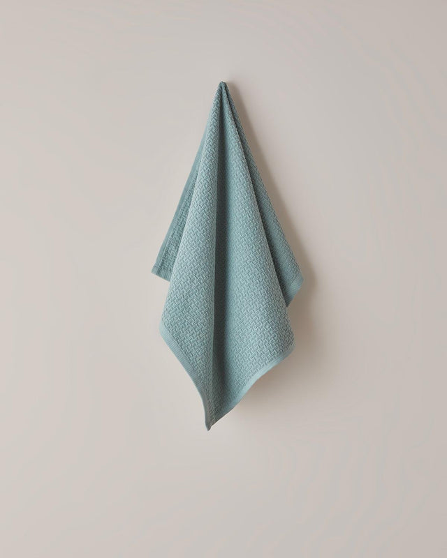 Professional-Grade Grid Cotton Face Towel - Dark Green