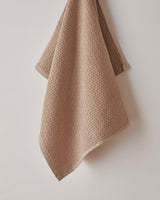 Professional-Grade-Cotton-Face-Towel-Salmon-Grid-Pattern