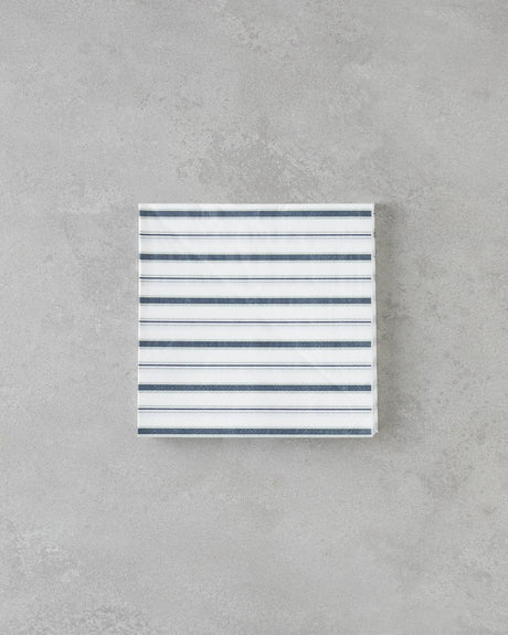 Professional Grade Disposable Paper Napkins   Black White Design   33x33cm