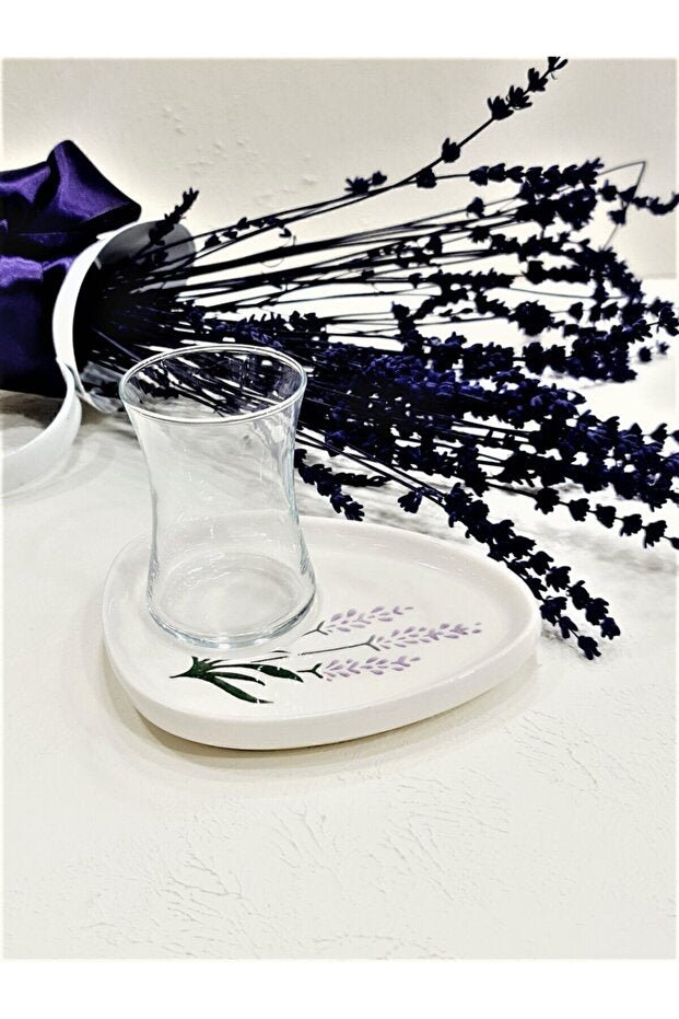 Gulhanile Premium Turkish Lavender Tea Set - 6 Person, 12 Piece Set - TryAladdin