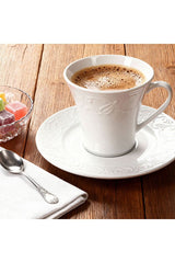 Gural Porselen Premium Bahar Dali Turkish Coffee Set - 6 Piece Porcelain - TryAladdin