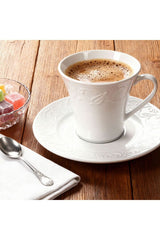 Gural Porselen Premium Bahar Dali Turkish Coffee Set - 6 Piece Porcelain - TryAladdin