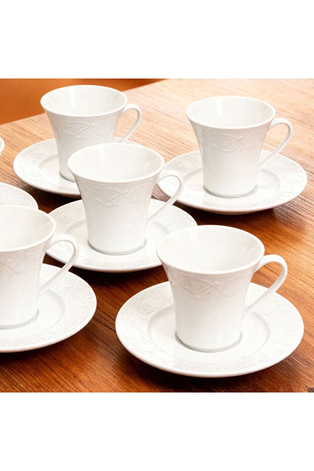 Gural Porselen Premium Bahar Dali Turkish Coffee Set - 6 Piece Porcelain - TryAladdin