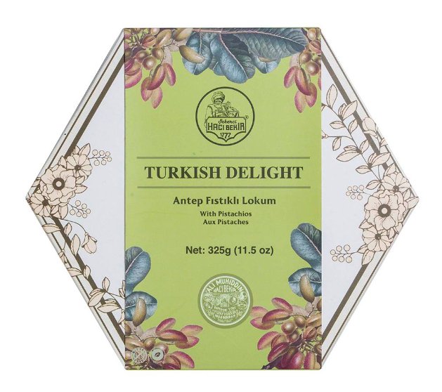 Haci Bekir Exclusive Turkish Delight with Extra Pistachio - Unique Consistency Lokums